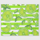 Limone Wasserfarbe Geschenkpapier (Flach)