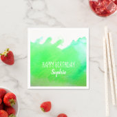 Limone Wasserfarbe niedlich Happy Birthday persona Serviette (Beispiel)