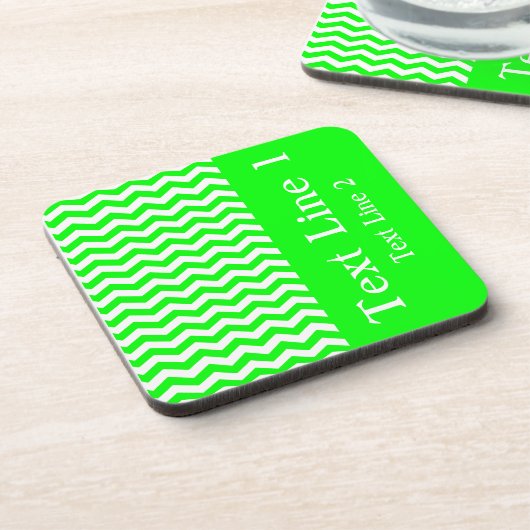 Limone Wave Zickzack anpassbar Getränkeuntersetzer (Linke Seite)