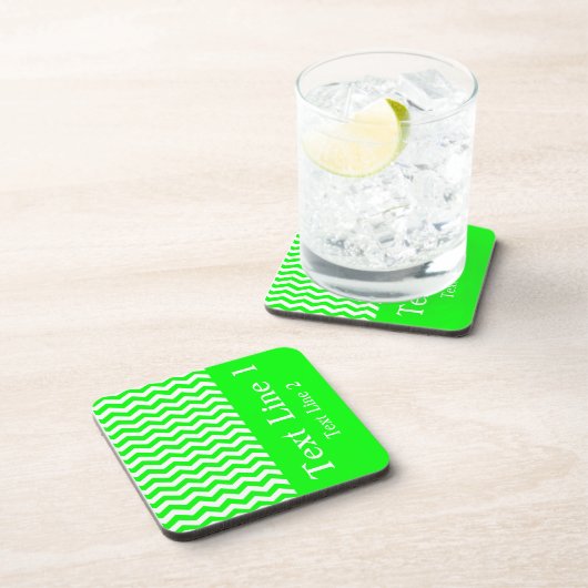 Limone Wave Zickzack anpassbar Getränkeuntersetzer (Rechte Seite)