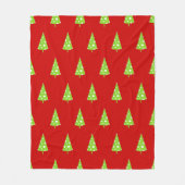 Limone White Polka Dot Weihnachtsbaummuster Schürz Fleecedecke (Vorderseite)