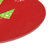 Limone White Polka Dots Weihnachtsbaumen Schneidebrett (Ecke)