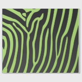 Limone Zebra-Streifen (schwarz) Geschenkpapier (Flach)