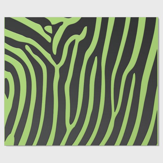 Limone Zebra-Streifen (schwarz) Geschenkpapier (Flach)