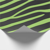 Limone Zebra-Streifen (schwarz) Geschenkpapier (Ecke)