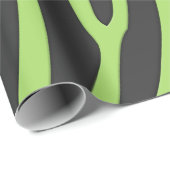 Limone Zebra-Streifen (schwarz) Geschenkpapier (Rolleneckpunkt)