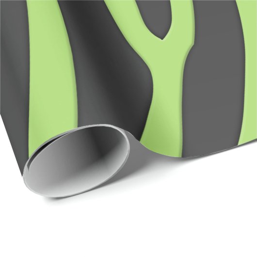 Limone Zebra-Streifen (schwarz) Geschenkpapier (Rolleneckpunkt)
