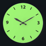 Limone Zesty-Taste Große Wanduhr<br><div class="desc">Erfrischende Key Limon Pie Dessert als Farbakzent in einem frischen und köstlichen Schatten von tangy hellgrün auf Ihrem Produkt!</div>