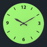 Limone Zesty-Taste Große Wanduhr<br><div class="desc">Erfrischende Key Limon Pie Dessert als Farbakzent in einem frischen und köstlichen Schatten von tangy hellgrün auf Ihrem Produkt!</div>