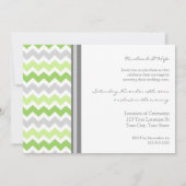 Limone Zickzack Hochzeitverlängerung Einladung (Rückseite)