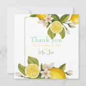 Limone Zitrusbrasse Dankeskarte (Vorderseite)