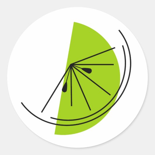 Limone Zitrusfrüchte Runder Aufkleber (Vorderseite)