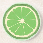 Limone Zitrusfruchtscheibe Getränkeuntersetzer (Vorne)