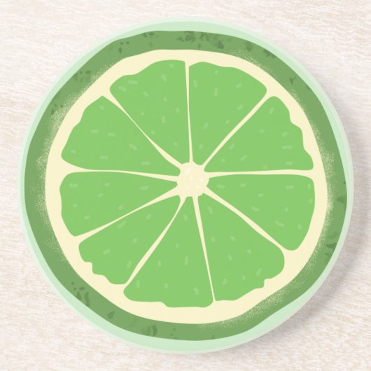 Limone Zitrusfruchtscheibe Getränkeuntersetzer (Vorne)