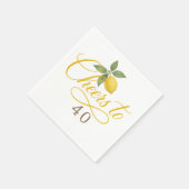 Limonen-Aquarell Prost aufs Alter Geburtstag Serviette (Ecke)