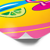 Limonen-Limetten-Strand-Cocktails Poster (Ecke)