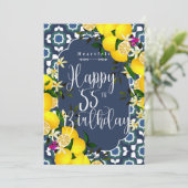 Limonen-Mittelmeer-55. Geburtstag Navy Blau (Stehend Vorderseite)