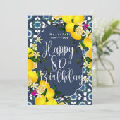 Limonen-Mittelmeer-80. Geburtstag Navy Blau (Stehend Vorderseite)