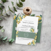 Limonen Mittelmeer sizilianische Hochzeit in Urlau RSVP Karte