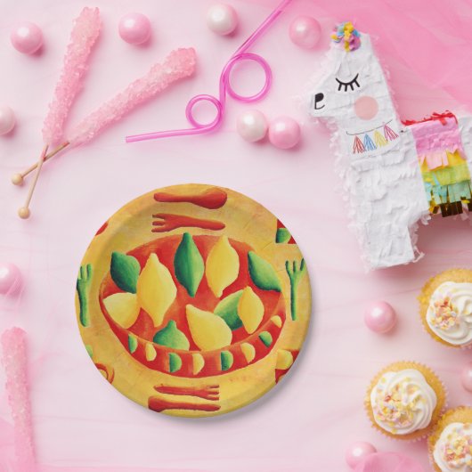 Limonen Pappteller (Party)