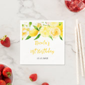 Limonen- und Blätter-Geburtstag Serviette (Beispiel)