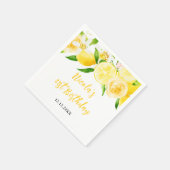 Limonen- und Blätter-Geburtstag Serviette (Ecke)