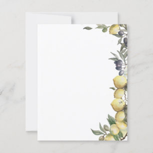 Limonen und Olive Note Card Einladung