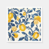 Limonen Vintage Retro viktorianisches Muster  Serviette (Vorderseite)