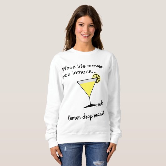 Limonen-Zitronen-Martini Sweatshirt (Vorne ganz)
