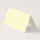 Limonenchiffon-Farbe Minimalist Plain Premium Lein Visitenkarten (Rückseite)
