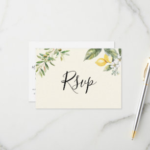 Limonengarten Buttergelbe Menüwahl RSVP-Karte RSVP Karte