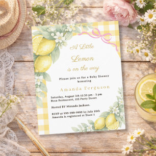 Limonengingham rosa Schleifen Mädchen Baby Shower 