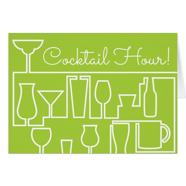 Limonengrün-Cocktail-Party (Vorderseite (Horizontal))