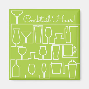 Limonengrün-Cocktail-Party Magnet
