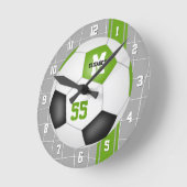 Limonengrün, schwarzer Farbenzug Runde Wanduhr (Winkel)