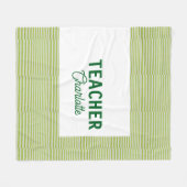 Limonengrün-weiß gestreifter Lehrer Professor Name Fleecedecke (Vorderseite (Horizontal))