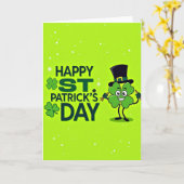 Limonengrüne St. Patrick's Karte (Gelbe Blume)