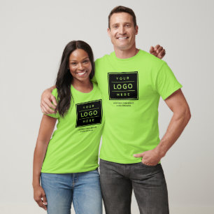 Limonengrünes Geschäft-Logo-Unternehmens-Promo T-Shirt