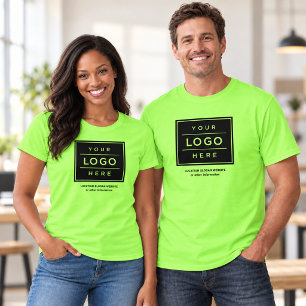 Limonengrünes Geschäft-Logo-Unternehmens-Promo T-Shirt