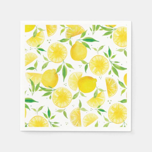 Limonenmuster Sommerserviette Party Serviette (Vorderseite)