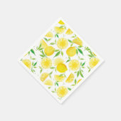 Limonenmuster Sommerserviette Party Serviette (Ecke)