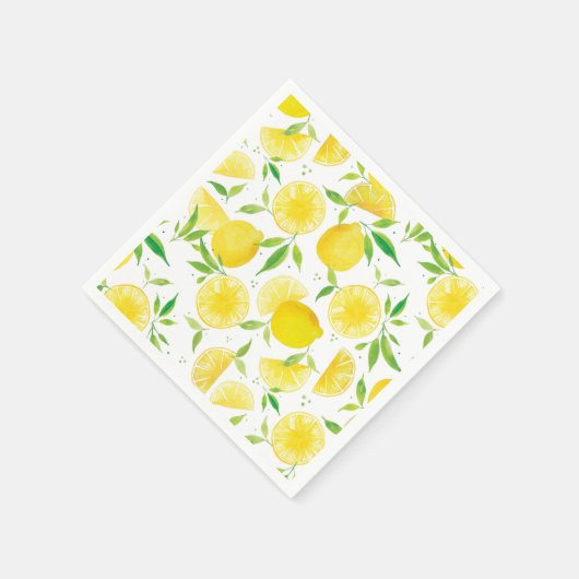 Limonenmuster Sommerserviette Party Serviette (Ecke)