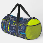 Limoner, blauer personalisierter Name überall Duffle Bag (Rechte Ecke)