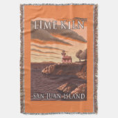 Limoner Brennofen-Leuchtturm-Vintages Reise-Plakat Decke (Vorderseite Vertikal)