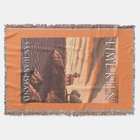 Limoner Brennofen-Leuchtturm-Vintages Reise-Plakat Decke (Vorderseite)