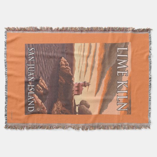 Limoner Brennofen-Leuchtturm-Vintages Reise-Plakat Decke (Vorderseite)