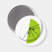 Limoner Citrus-Magnet rund Magnet (Vorderseite/Rückseite)