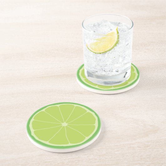 Limoner Coaster, Zitrusfrüchte Küche Kunst Sandstein Untersetzer (Seite)