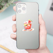 Limoner Cocktail bei der Wassermelone Aufkleber (Telefon)