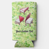 Limoner cremefarbener Spritzer Anpassbare Skizze K Selters Dosenkühler (Rückseite)